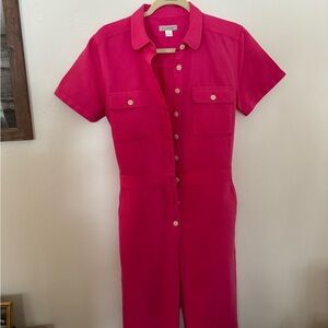 Outerknown Short Sleeve Sea Suit in Pink Size Small- NWOT